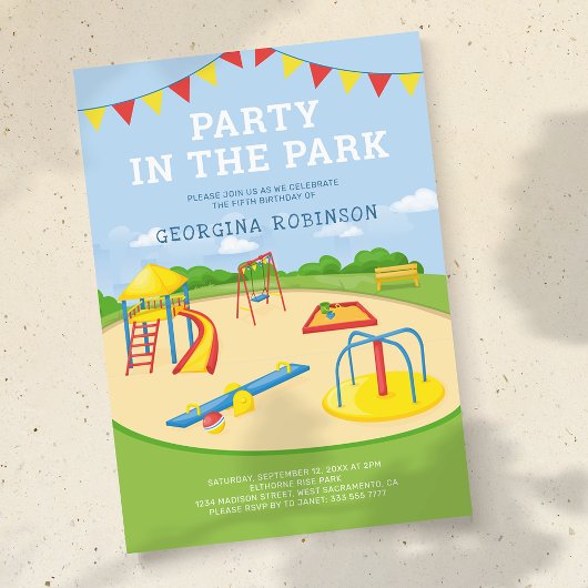 Invitation d'anniversaire Fête dans le Parc