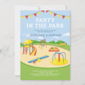 Invitation d'anniversaire Fête dans le Parc (Devant)