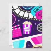 Invitation d'anniversaire fête de cinéma (Dos)