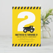 Invitation d'anniversaire fête de construction (Debout devant)