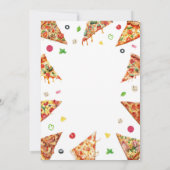 Invitation d'anniversaire fête de pizza (Dos)