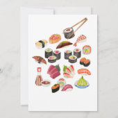 Invitation d'anniversaire fête de sushi (Dos)