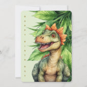 Invitation d'anniversaire Fête d'enfants Dinosaure (Dos)