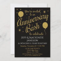 Invitation d'anniversaire Fête festive Ballons en 