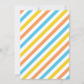 Invitation d'anniversaire fête piscine pizza (Dos)