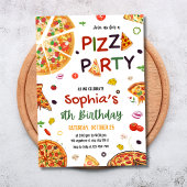 Invitation d'anniversaire Fête Pizza, Anniversaire