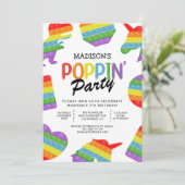Invitation d'anniversaire Fidget Poppin Enfants (Debout devant)