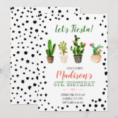 Invitation d'anniversaire Fiesta (Devant / Derrière)