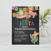 Invitation d'anniversaire Fiesta (Debout devant)