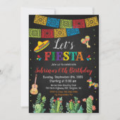 Invitation d'anniversaire Fiesta Cactus mexicain T (Devant)