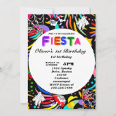 Invitation d'anniversaire Fiesta Chalkboard mexica (Devant)