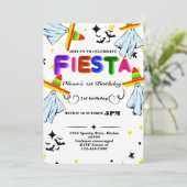 Invitation d'anniversaire Fiesta Chalkboard mexica (Debout devant)