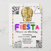 Invitation d'anniversaire Fiesta Chalkboard mexica (Devant)