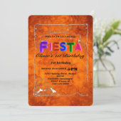 Invitation d'anniversaire Fiesta Chalkboard mexica (Debout devant)