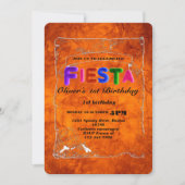 Invitation d'anniversaire Fiesta Chalkboard mexica (Devant)