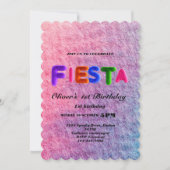 Invitation d'anniversaire Fiesta Chalkboard mexica (Devant)