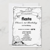 Invitation d'anniversaire Fiesta Chalkboard mexica (Devant)