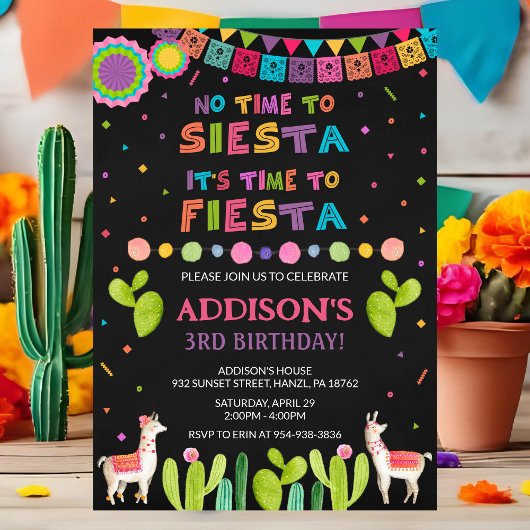 Invitation d'anniversaire Fiesta | Invitation de f