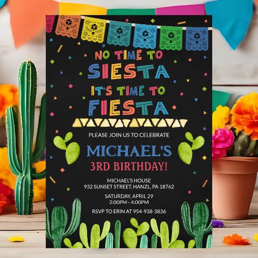 Invitation d'anniversaire Fiesta | Invitation de f
