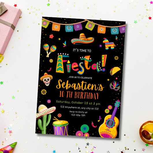 Invitation d'anniversaire Fiesta mexicaine, Annive