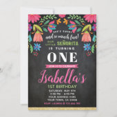 Invitation d'anniversaire Fiesta, tableau de bord (Devant)