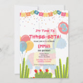 Invitation d'anniversaire Fiesta Three Esta (Devant)