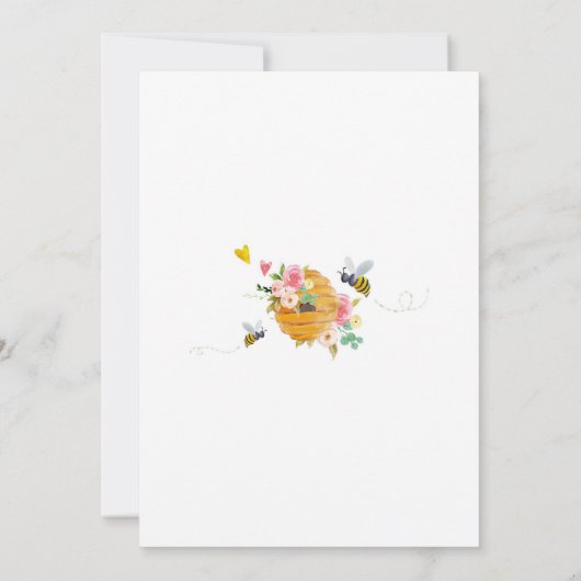 Invitation d'anniversaire Fille abeille (Dos)