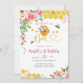Invitation d'anniversaire Fille abeille (Devant)
