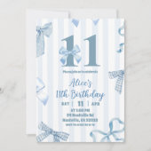 Invitation d'anniversaire fille chiffre double Arc (Devant)