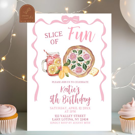 Invitation d'anniversaire Fille de la Limonade et