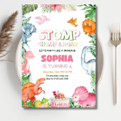 Invitation d'anniversaire fille dinosaure Dinosaur