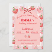Invitation d'anniversaire Fille | Douce comme une (Devant)