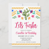 Invitation d'anniversaire Fille Fête (Devant)