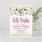 Invitation d'anniversaire Fille Fête (Debout devant)