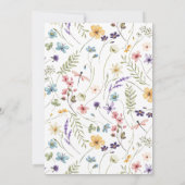 Invitation d'anniversaire Fille Fleur des champs a (Dos)