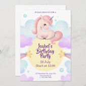 invitation d'anniversaire fille, garçon et bébé (Devant / Derrière)