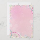 Invitation d'anniversaire fille glace Pastel Sequi (Dos)