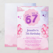 Invitation d'anniversaire fille « J'avais 6 ans, m (Devant / Derrière)