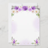 Invitation d'anniversaire fille papillon violet (Dos)