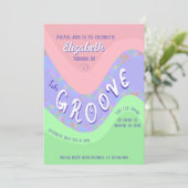 Invitation d'anniversaire fille Pastel Lets Groove (Debout devant)