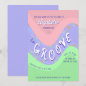Invitation d'anniversaire fille Pastel Lets Groove (Devant / Derrière)