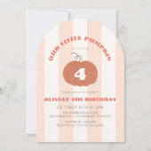 Invitation d'anniversaire Fille Petite Citrouille  (Devant)