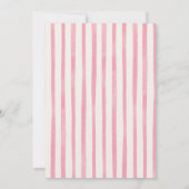 Invitation d'anniversaire fille Poulette Rose (Dos)