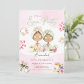 Invitation d'anniversaire fille rose pour une fête (Debout devant)