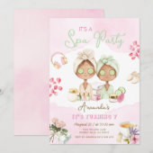 Invitation d'anniversaire fille rose pour une fête (Devant / Derrière)