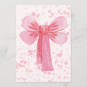 Invitation d'anniversaire Fille Ruban Rose (Dos)