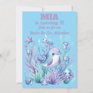 Invitation d'anniversaire fille sous la mer -Modif