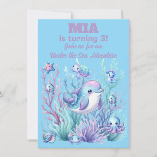 Invitation d'anniversaire fille sous la mer -Modif