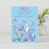 Invitation d'anniversaire fille sous la mer -Modif (Debout devant)
