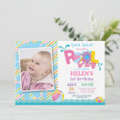 Invitation d'anniversaire Fille Splash Splash à la (Debout devant)